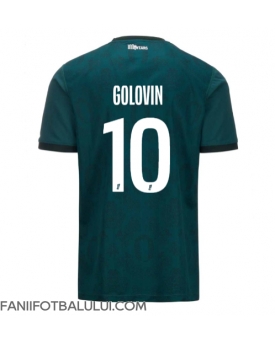 AS Monaco Aleksandr Golovin #10 Tricou Fotbal Replică 2024-25 Barbati Deplasare